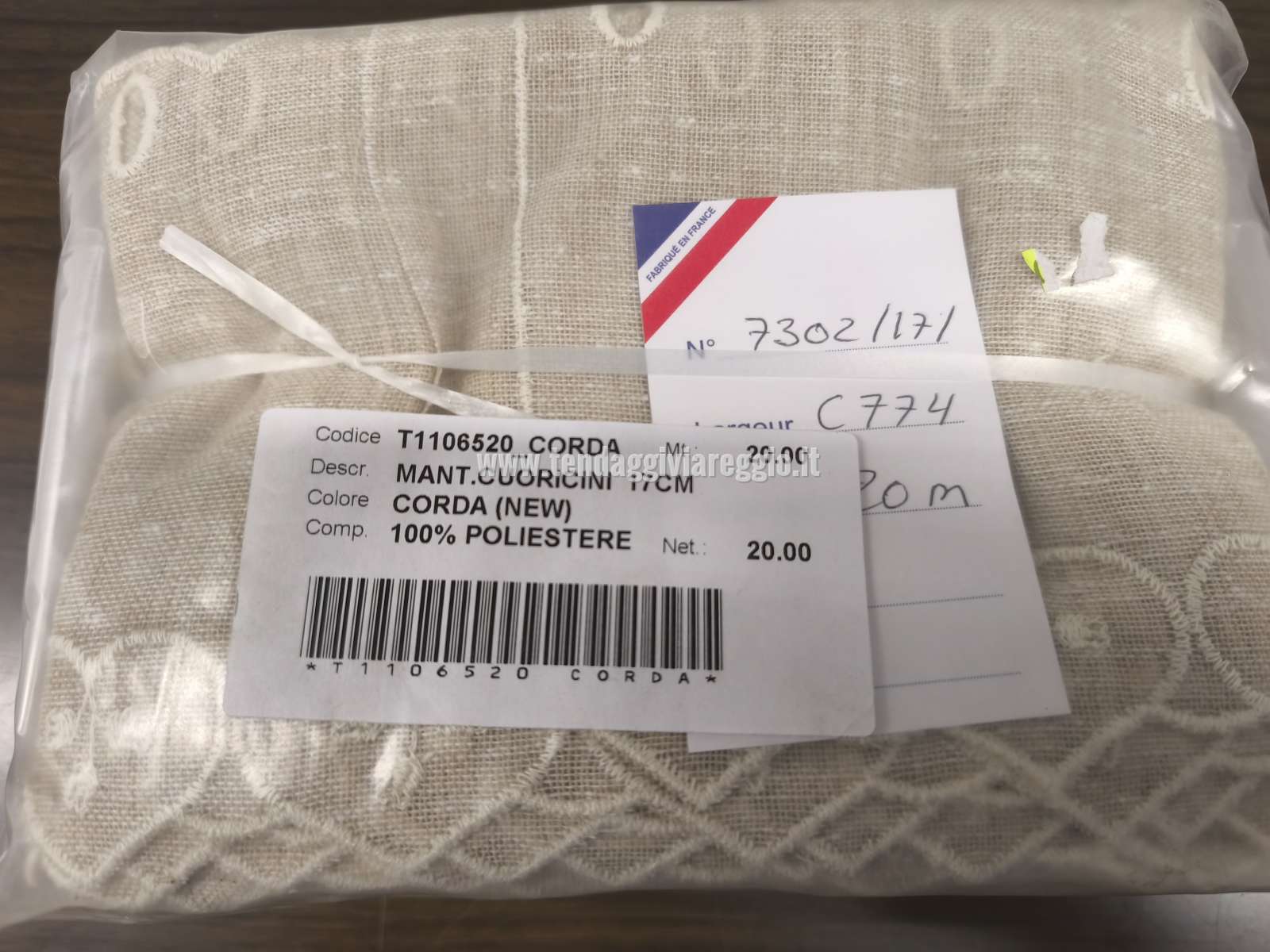 Tendina Tirolese modello mantovana cuoricini
