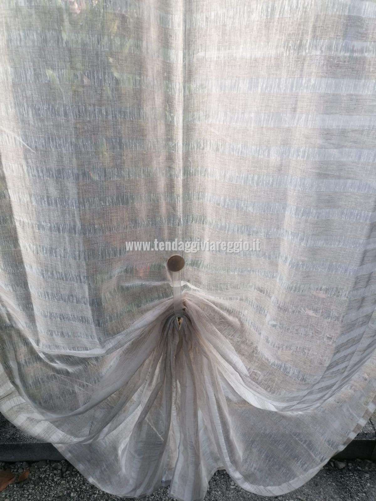 Tendone con anelli STRIPES cm 140x280
