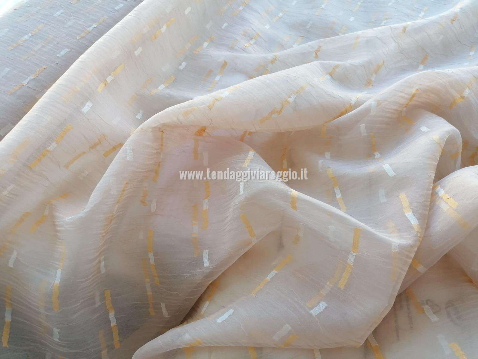Stropicciato SEGMENTI FIL COUPE' color salmone 100% made in Italy