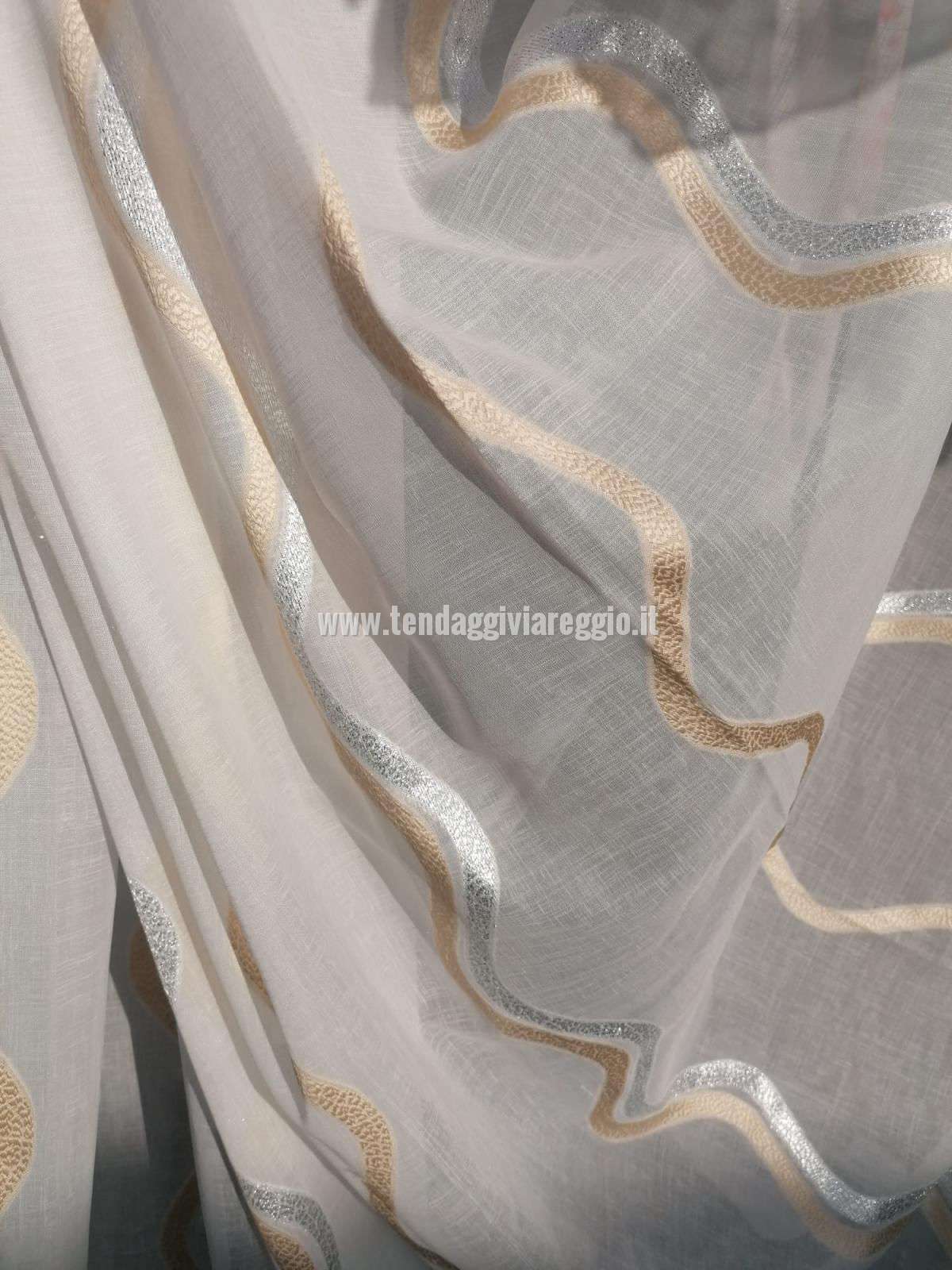 Scampolo 400x300 cm FIL COUPE' ONDE LUREX ORO/ARGENTO