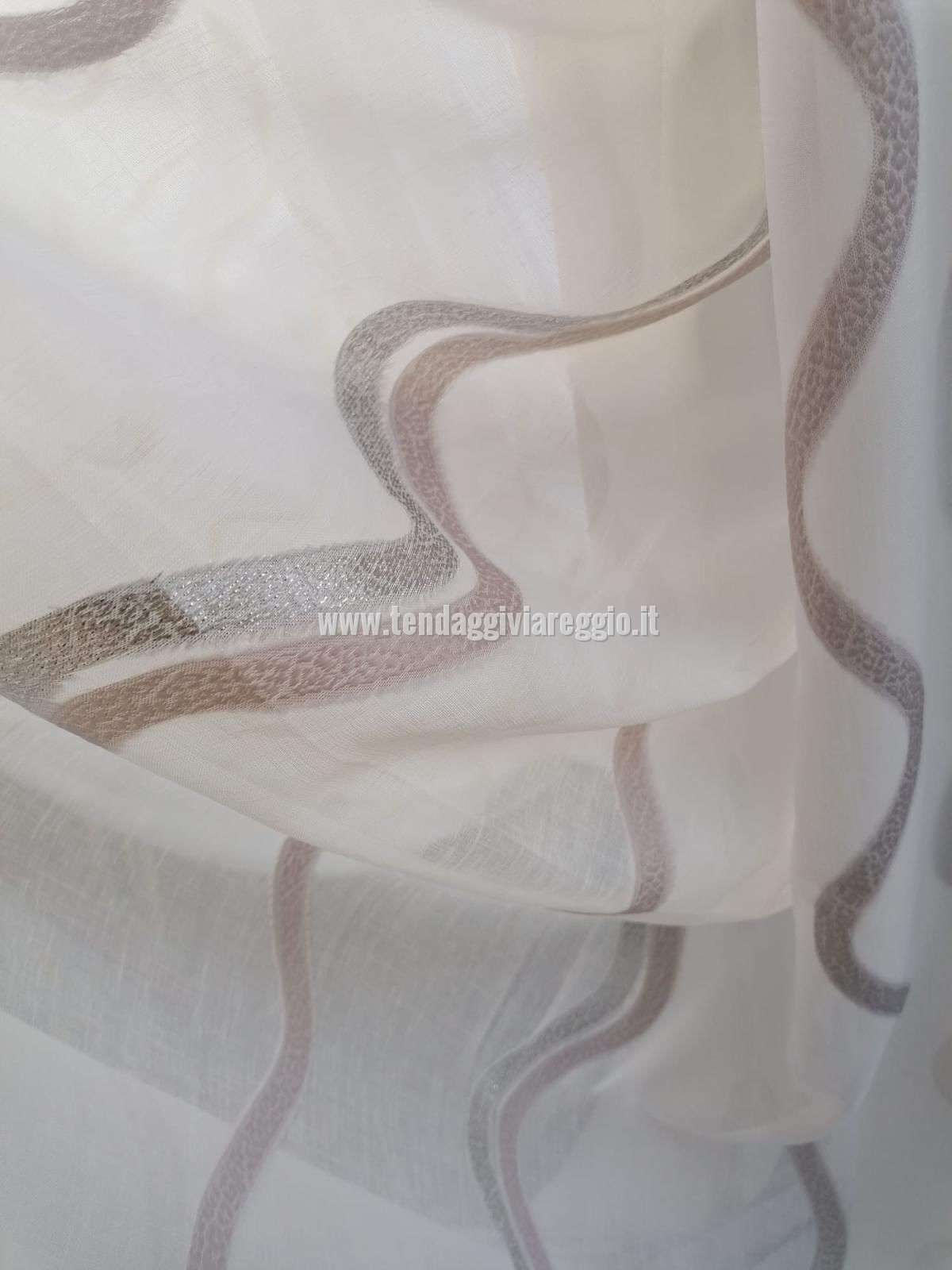 Scampolo 300x400 cm FIL COUPE' ONDE LUREX TORTORA/ARGENTO