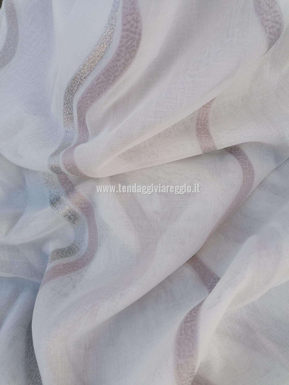Scampolo 300x400 cm FIL COUPE' ONDE LUREX TORTORA/ARGENTO