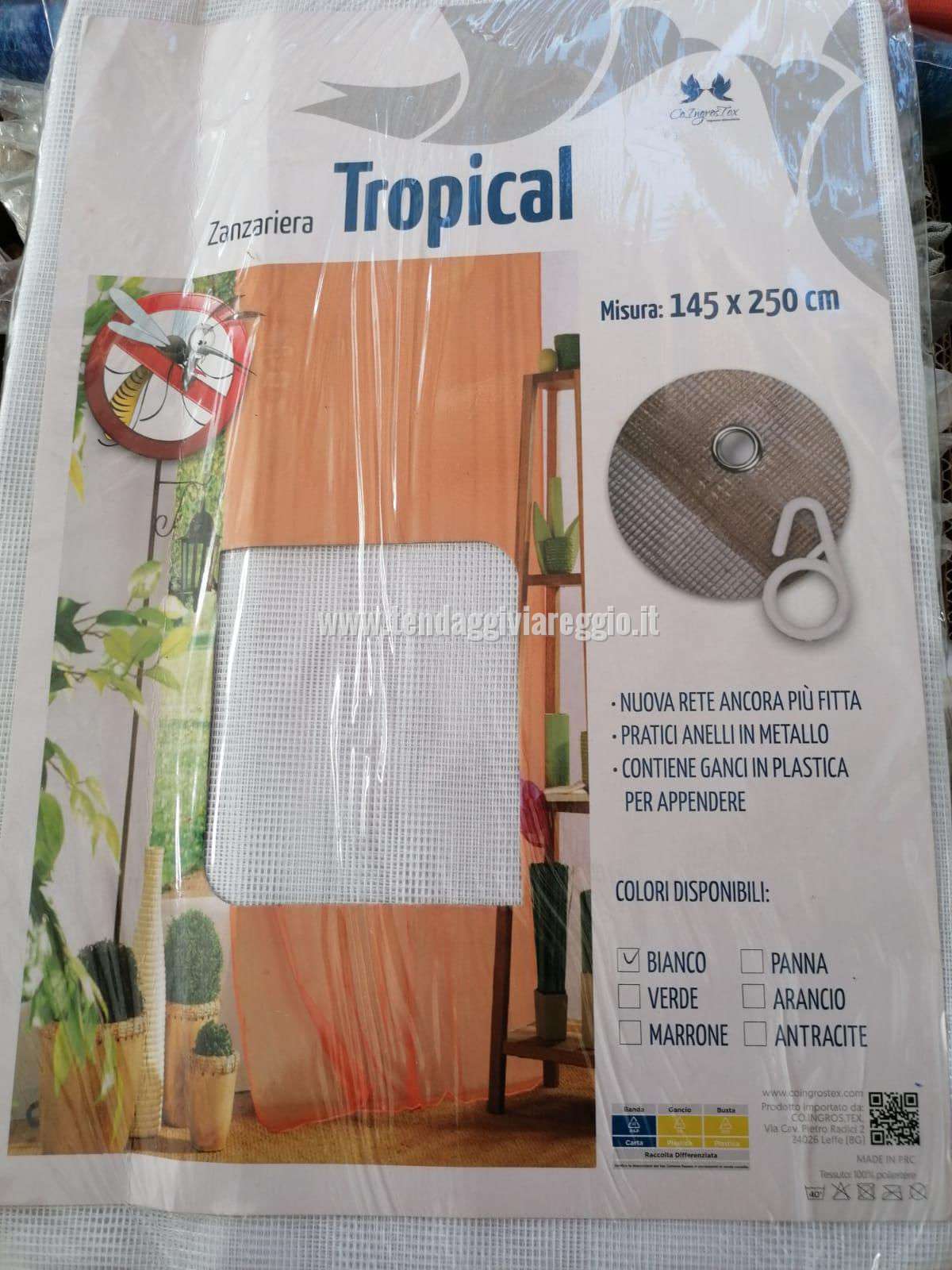 Zanzariera modello TROPICAL per porta 145x250 cm