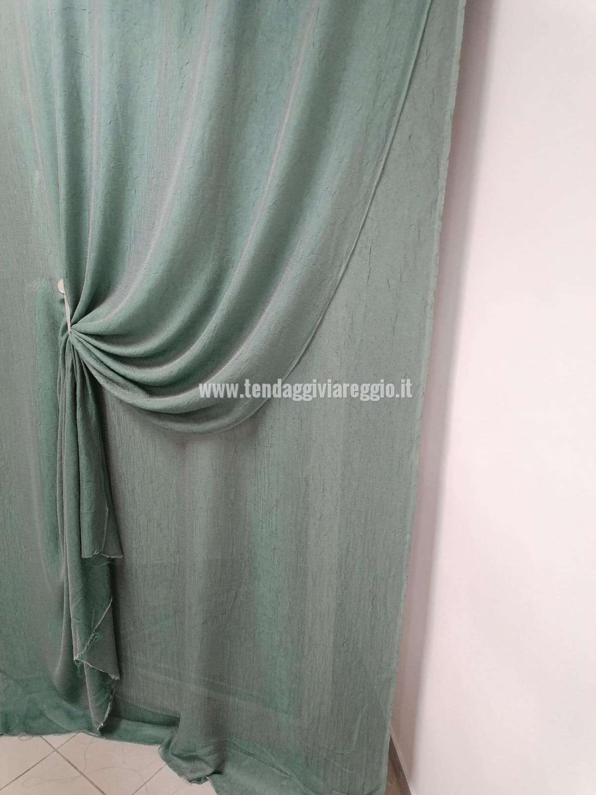 Tenda ELETTRA stropicciata color ottanio 