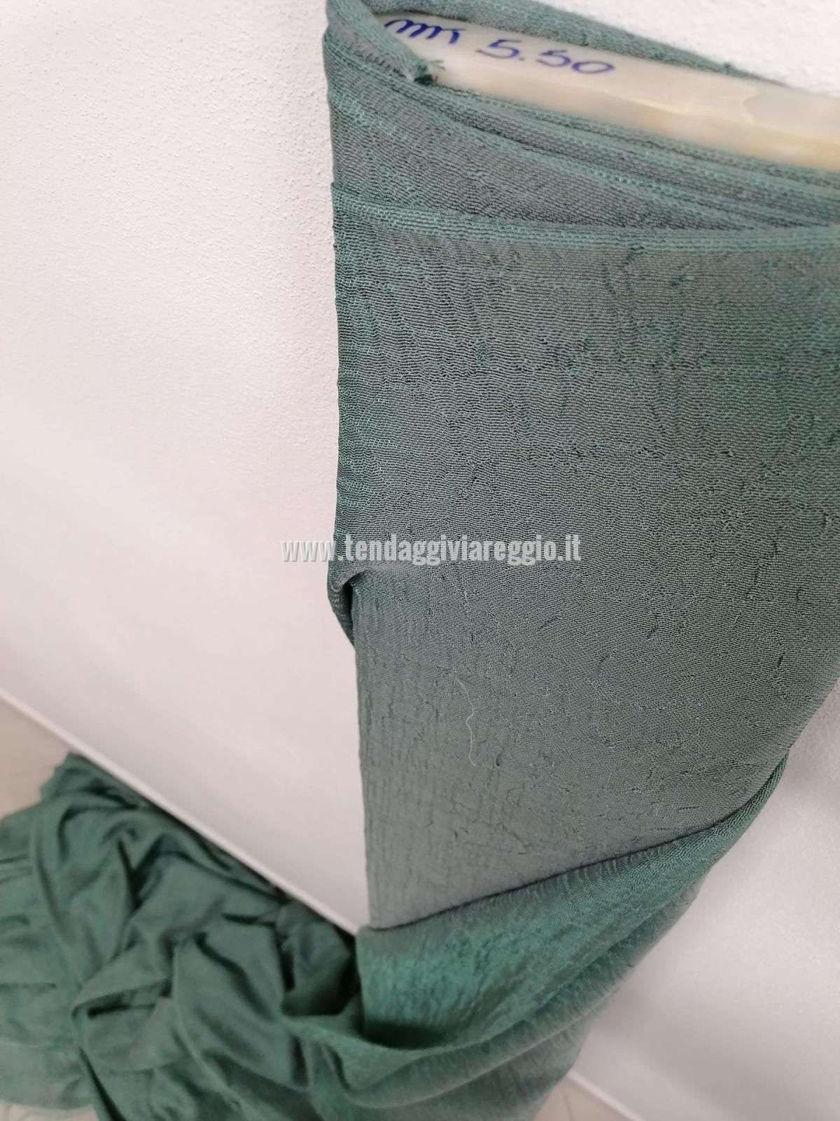 Tenda ELETTRA stropicciata color ottanio 