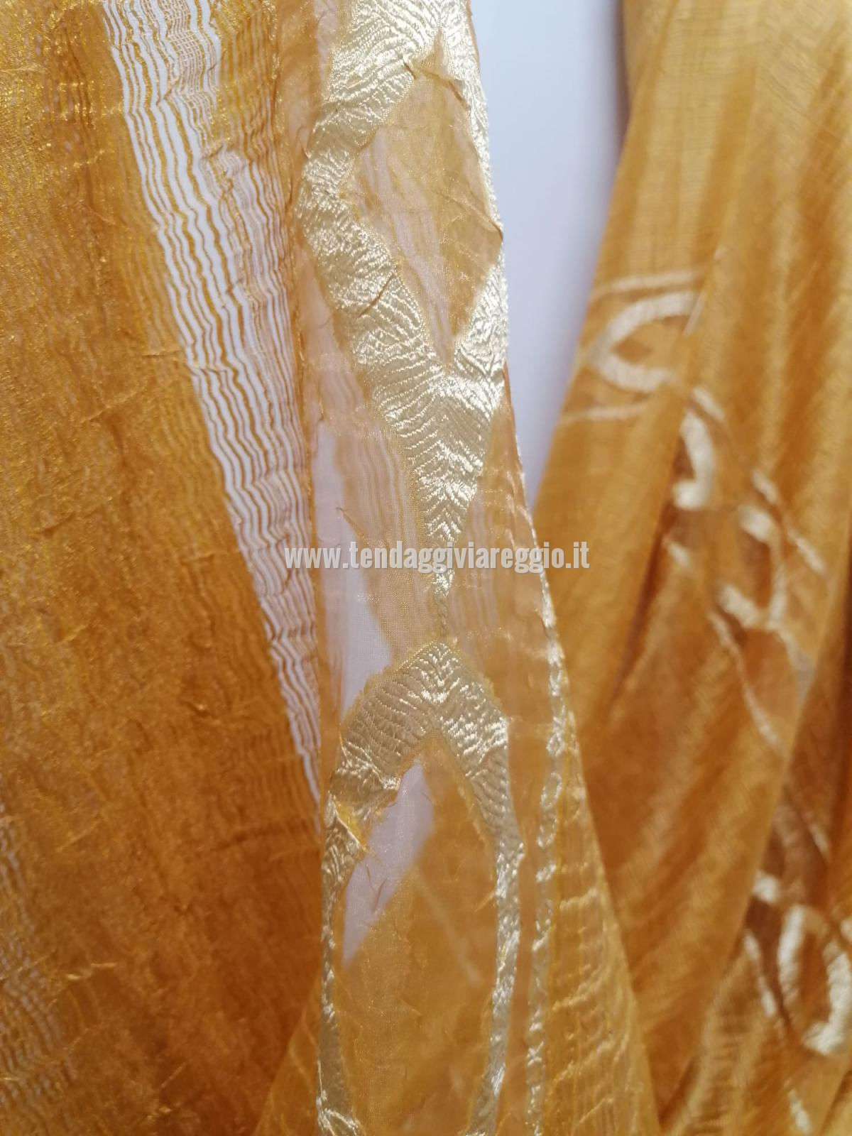 Organza stropicciata lavorazione fil coupè MARIPUR ORO