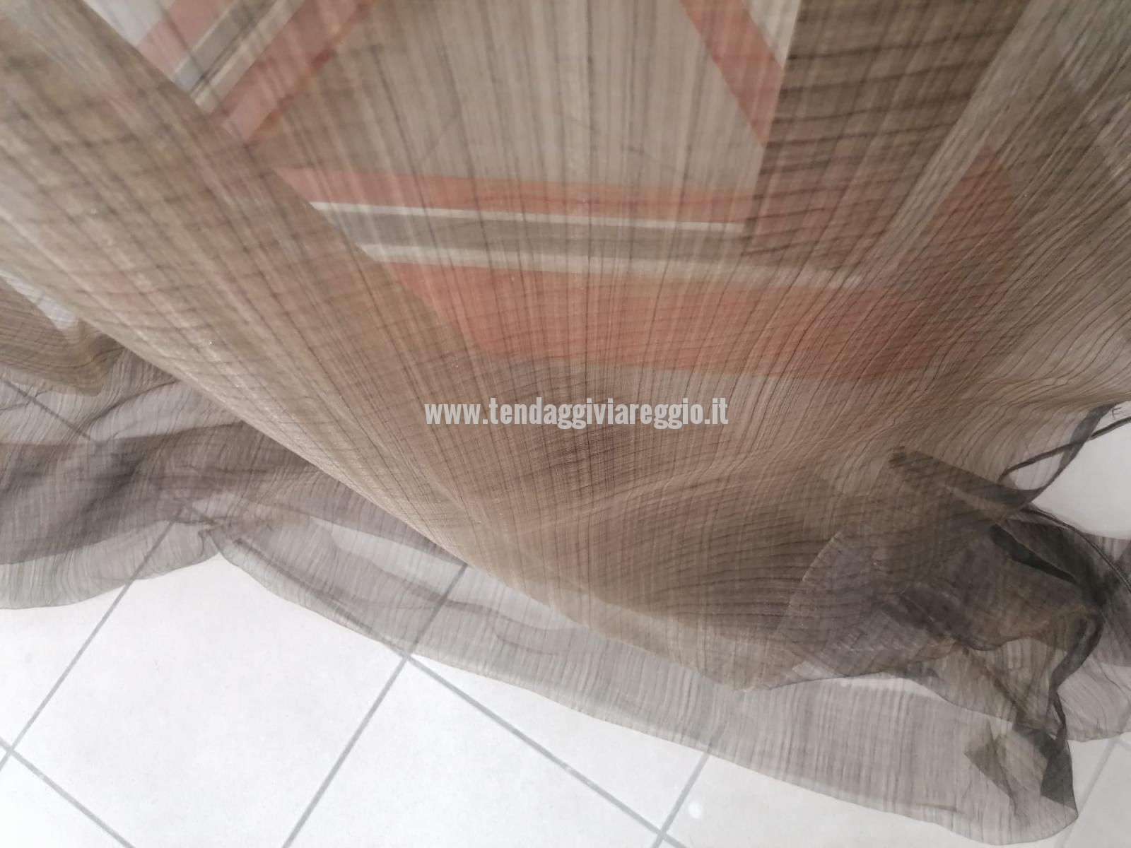 Tenda organza modello LONDRA color tabacco