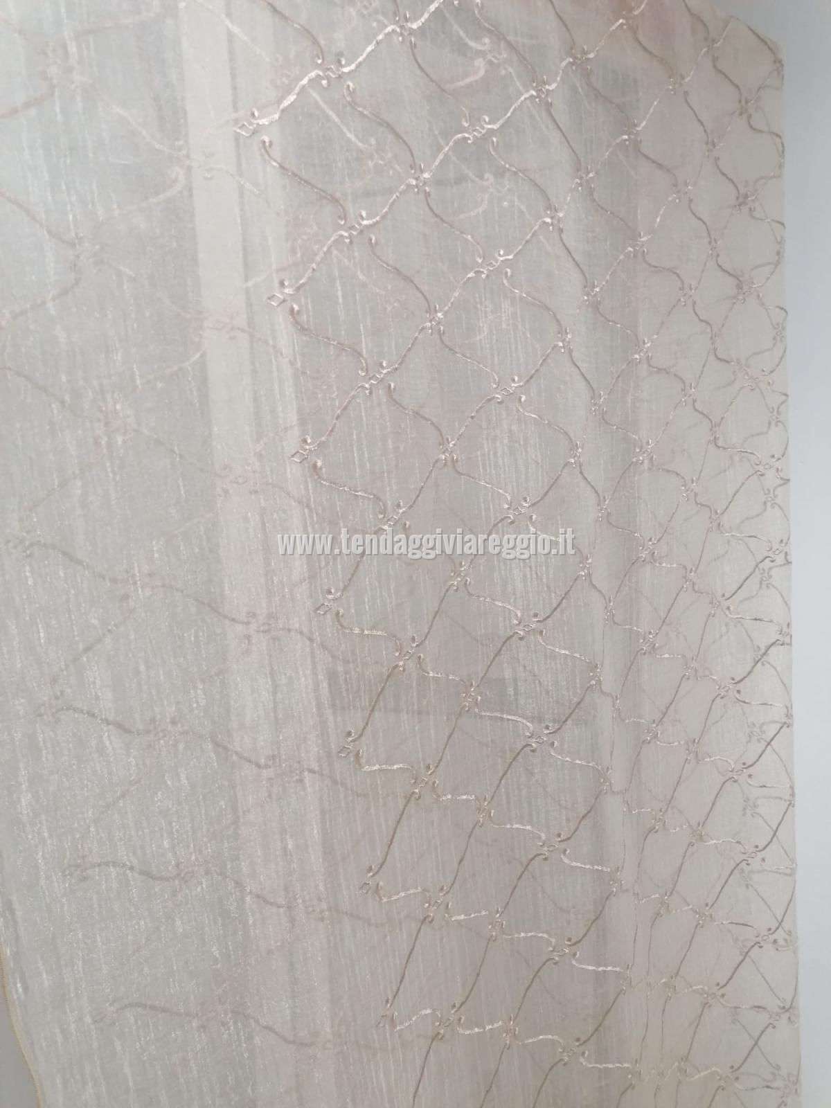 Ultimo taglio mt 4.30 STROPICCIATO RICAMATO beige