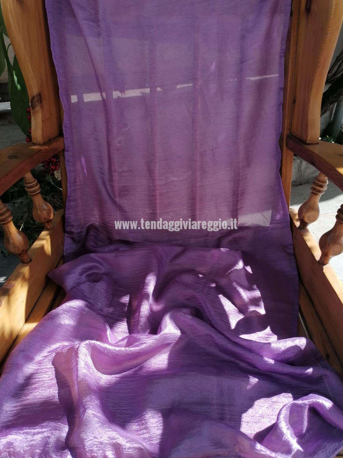Tendina già pronta modello STROPICCIATO UNITO color viola