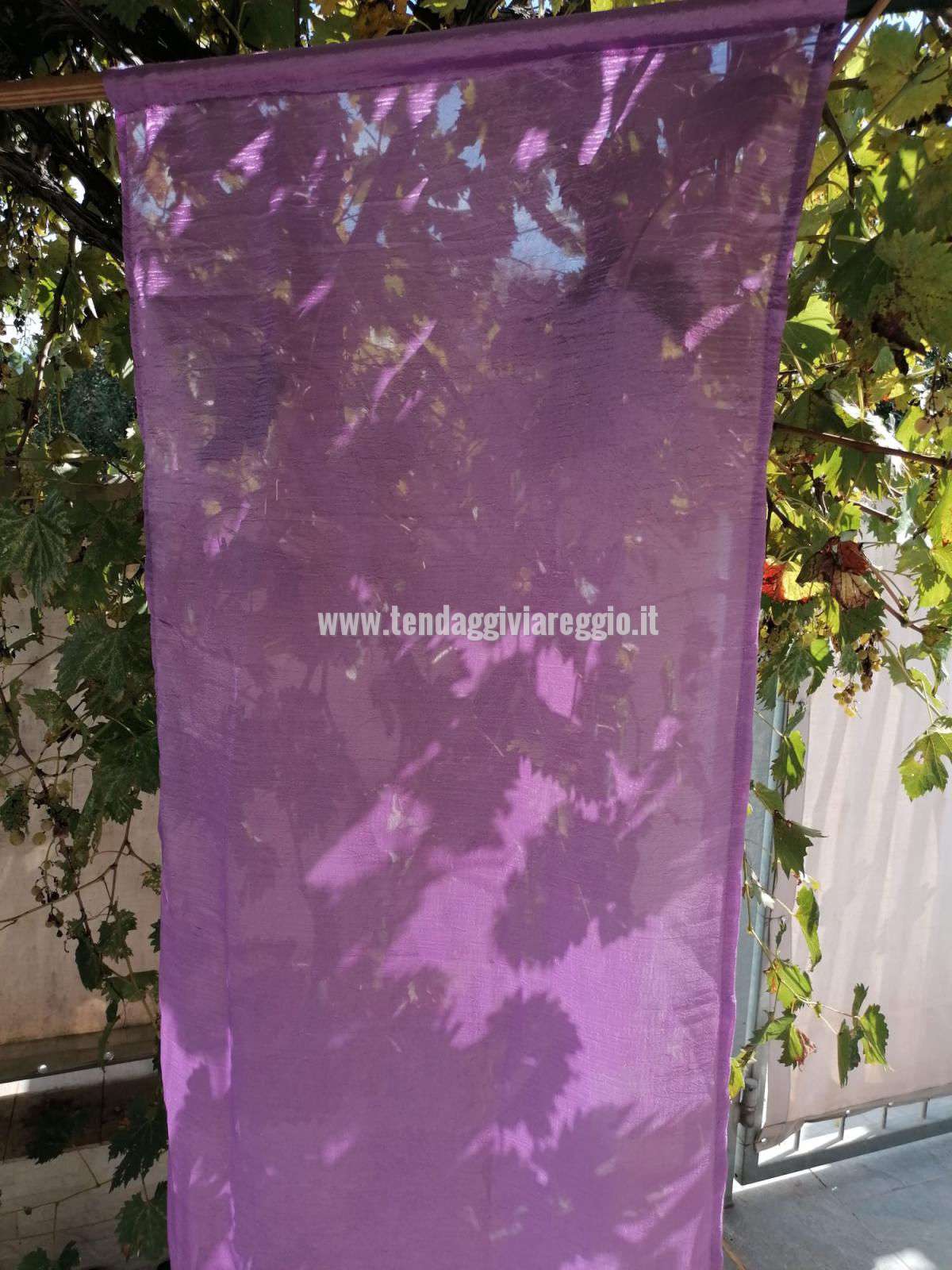 Tendina già pronta modello STROPICCIATO UNITO color viola