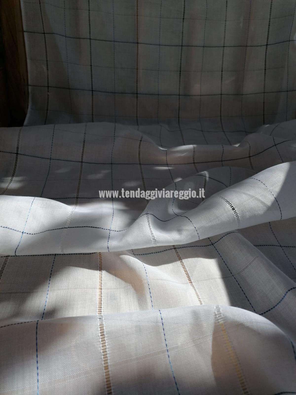 Tendina a vetro confezionata QUADRO BLU made in Italy