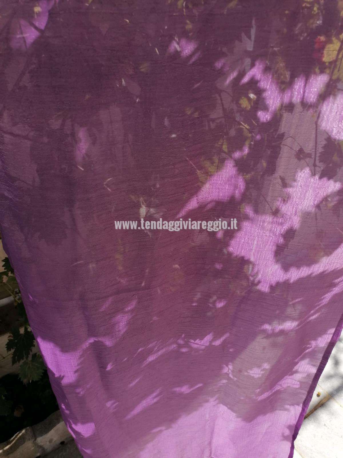 Tendina già pronta modello STROPICCIATO UNITO color viola