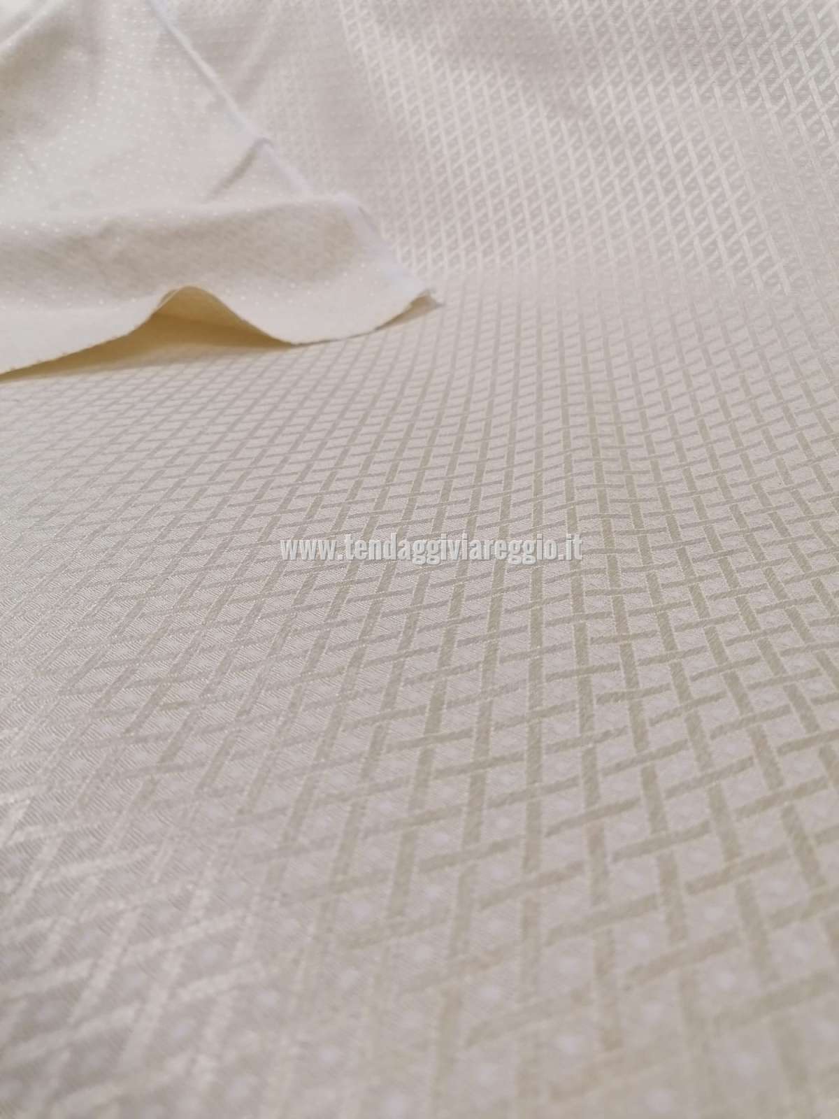 Tessuto Tappezzeria GINEVRA color AVORIO cm 280