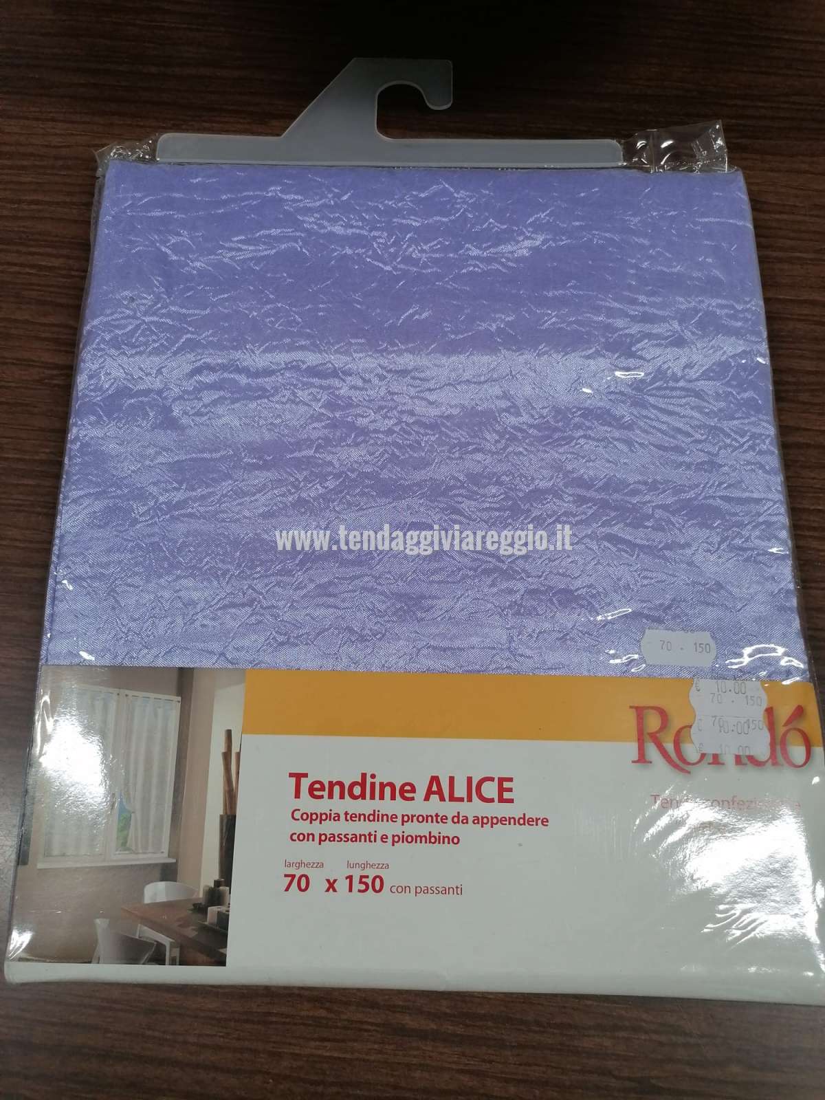 Tendina già pronta modello STROPICCIATO UNITO color viola