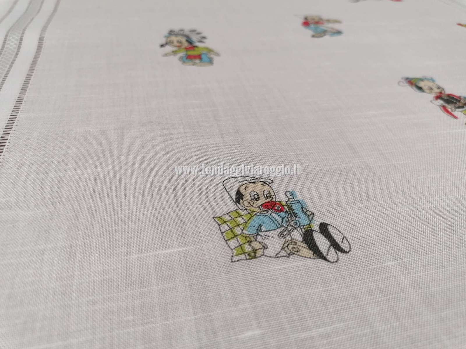 Tendina a vetro PINOCCHIO BABY larghezza cm 60