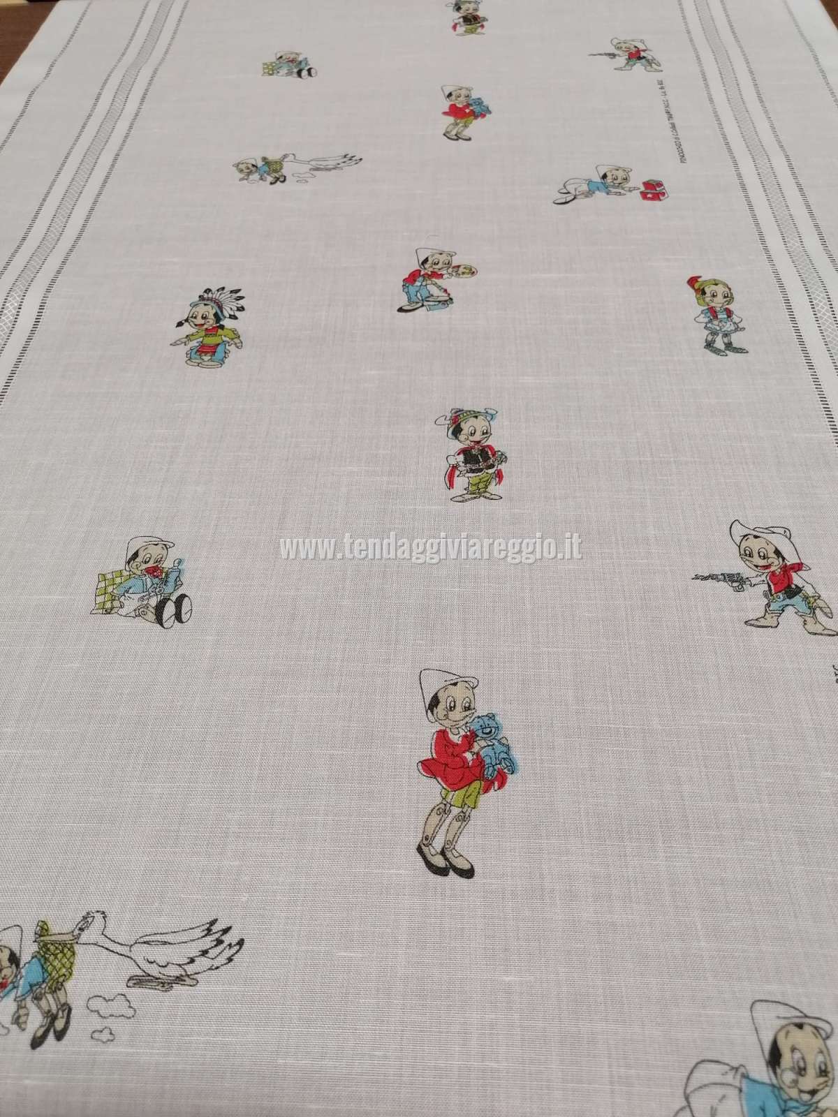 Tendina a vetro PINOCCHIO BABY larghezza cm 60