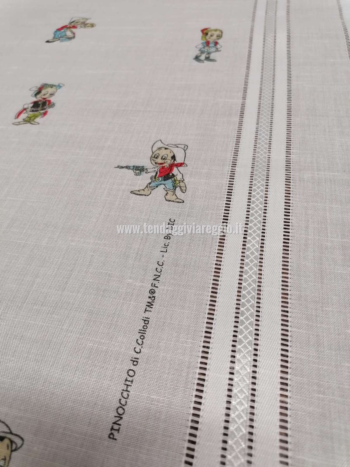 Tendina a vetro PINOCCHIO BABY larghezza cm 60