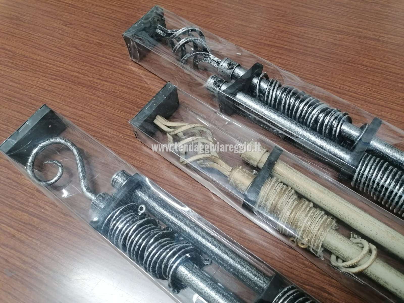 DOPPIO BASTONE estensibile FERRO BATTUTO