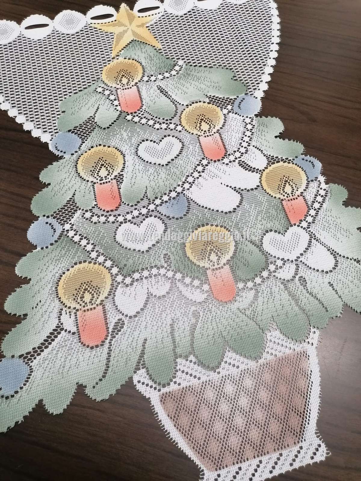 Mini tendina decorativa per vetri ALBERO NATALE