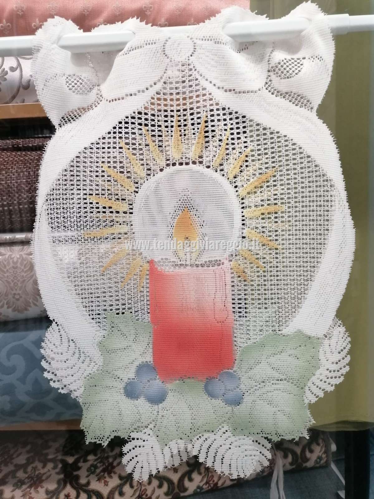 Mini tendina decorativa per vetri CANDELA