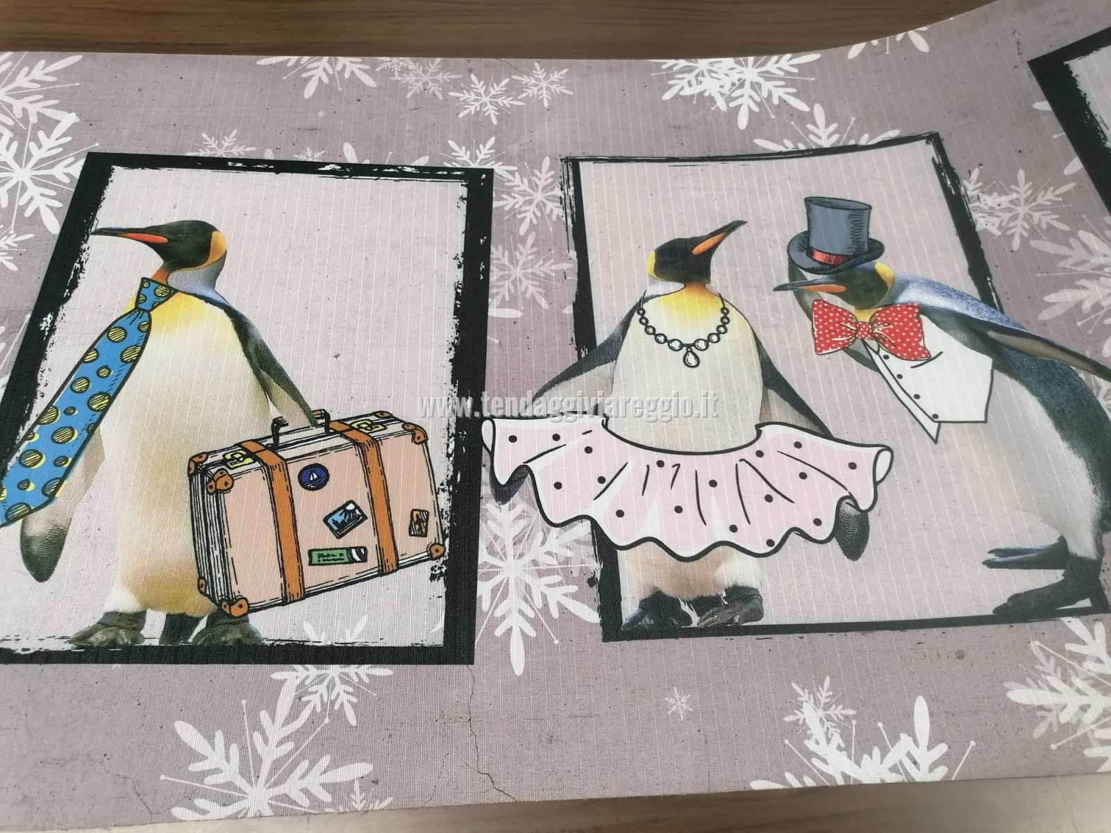 Passatoia modello PINGUINI antisfilo antimacchia e lavabile in lavatrice a 40°