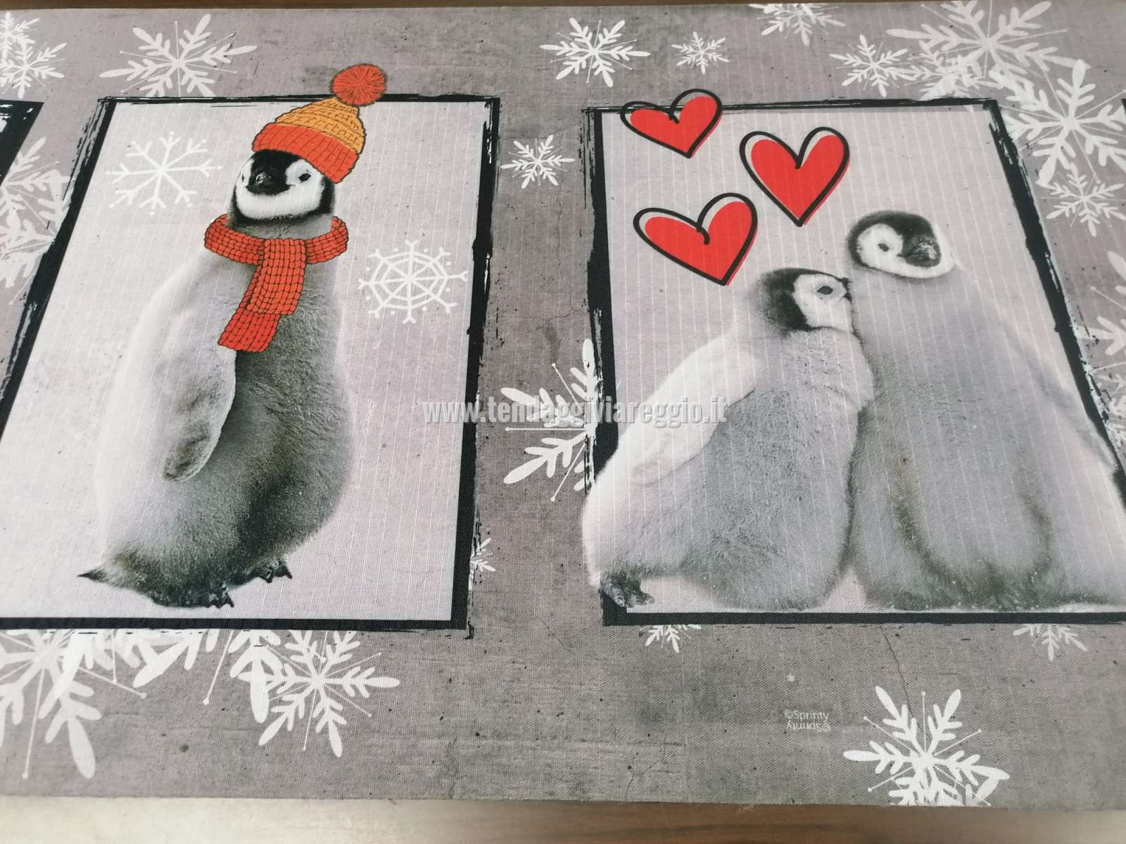 Passatoia modello PINGUINI antisfilo antimacchia e lavabile in lavatrice a 40°