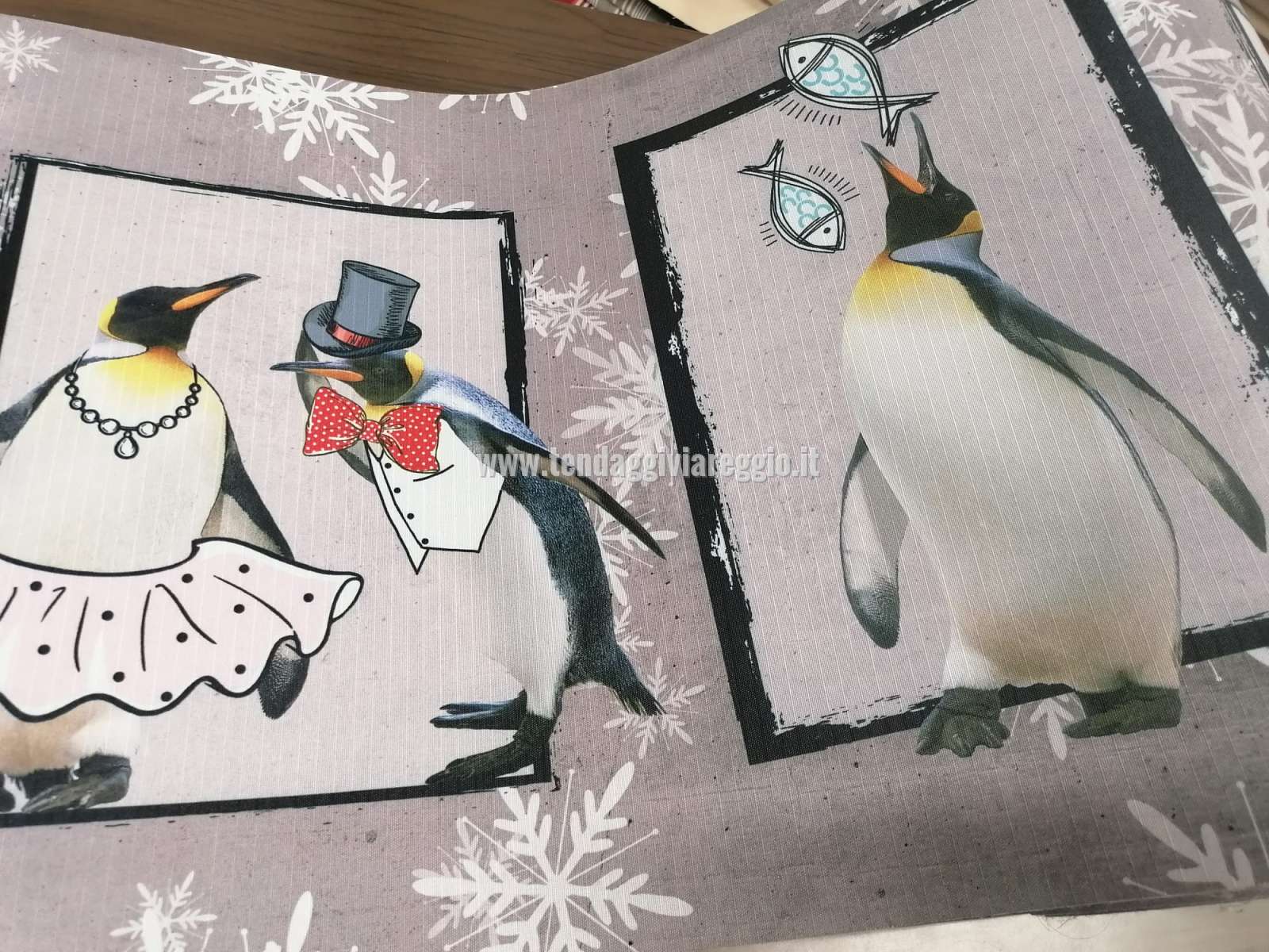Passatoia modello PINGUINI antisfilo antimacchia e lavabile in lavatrice a 40°