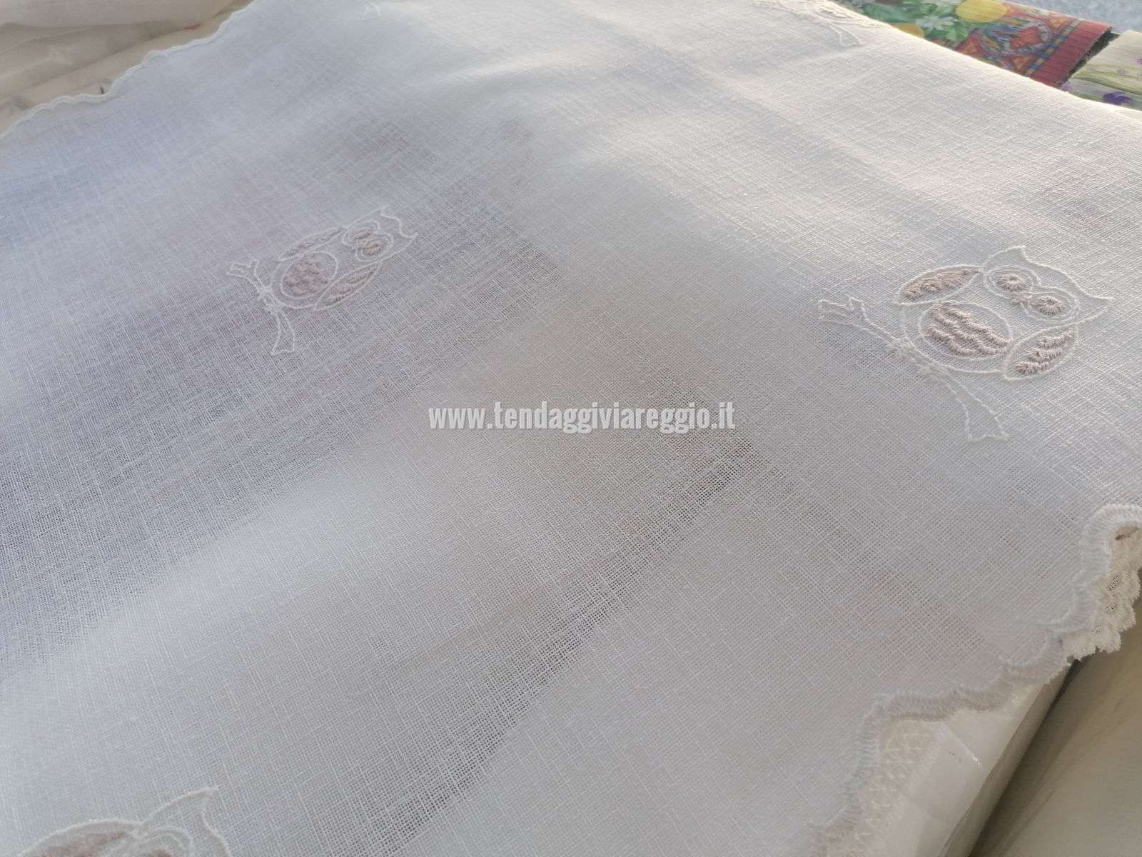 Tendina a vetro GUFETTO RICAMATO larghezza cm 60