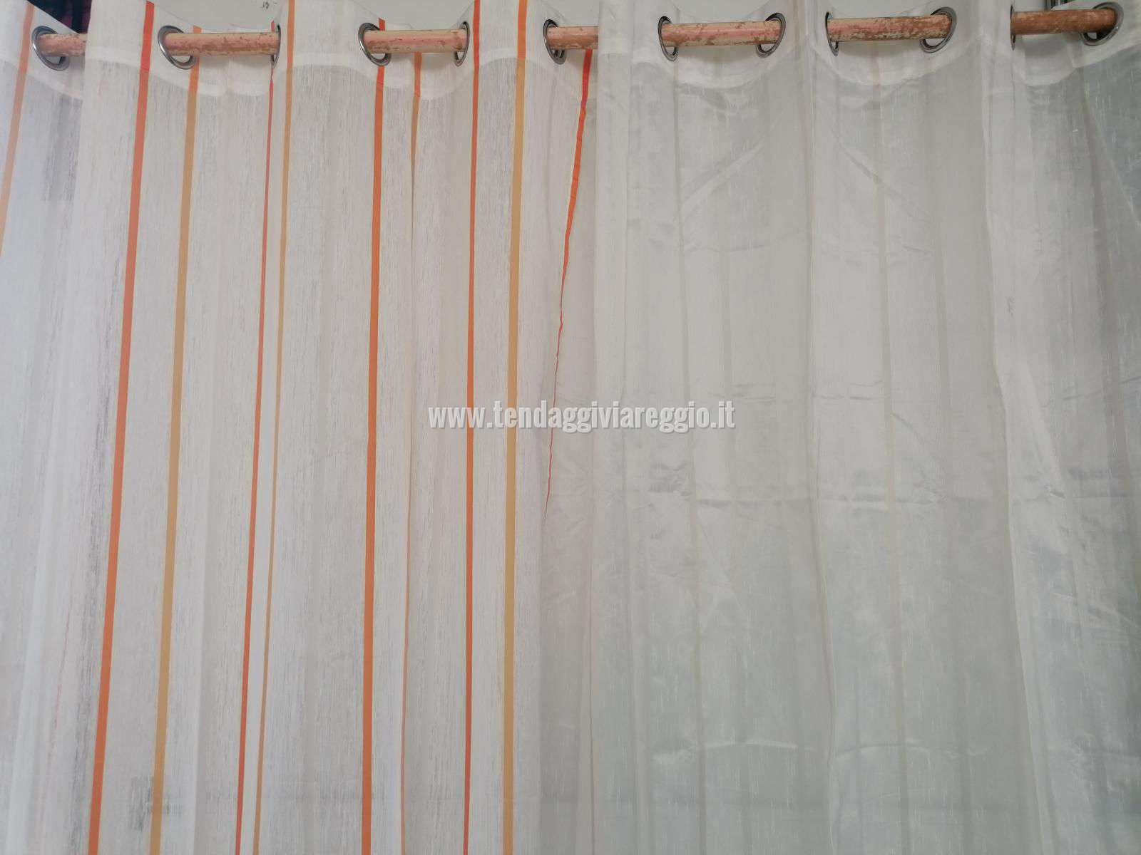 Tenda confezionata con anelli per bastone CAPRI 