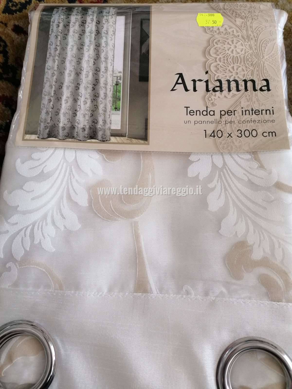 Tenda confezionata con anelli doppia ARIANNA