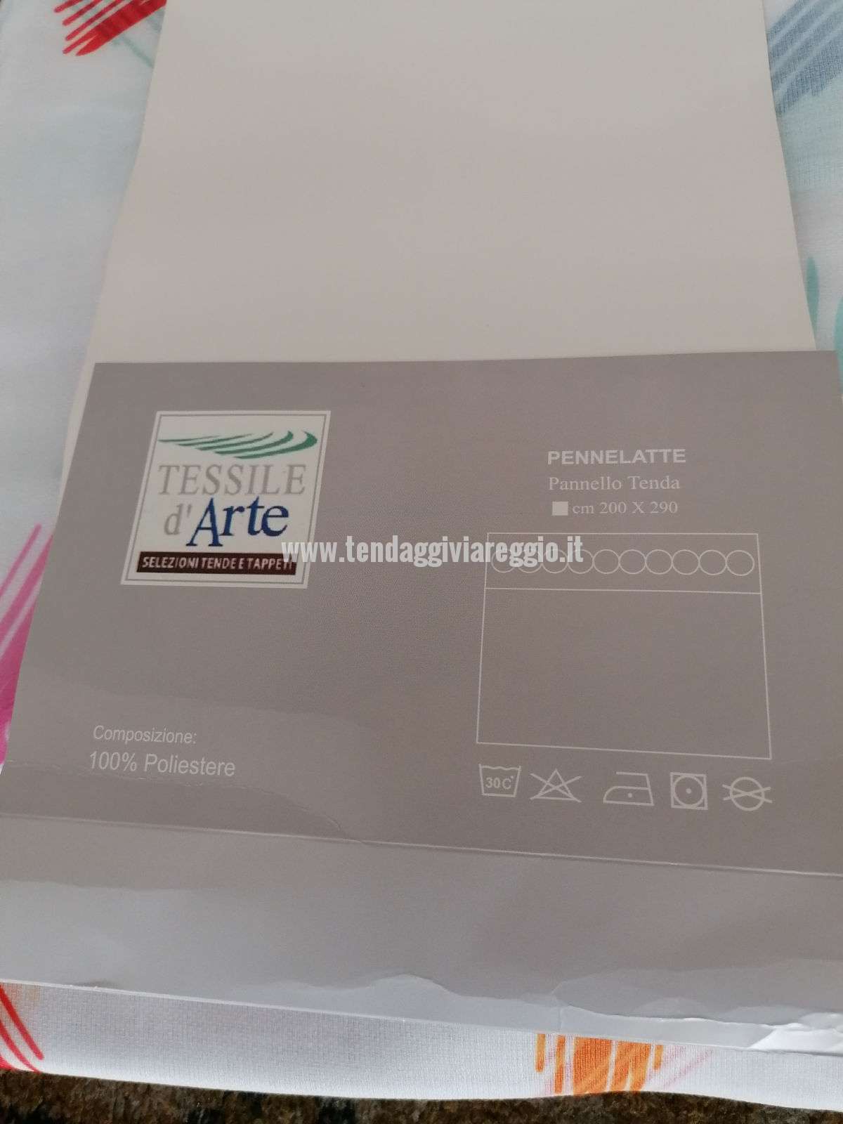 Tendone PENNELLATE con anelli per bastoni
