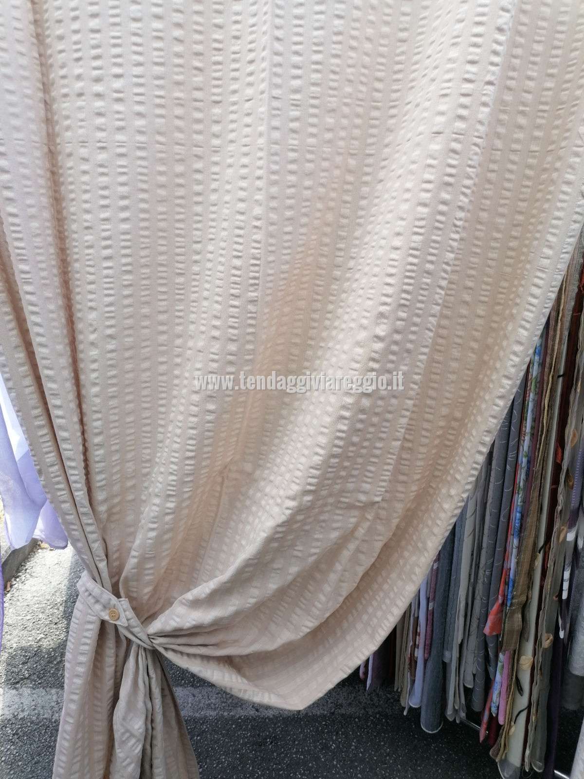 Tenda con passanti SEERSUCKER in cotone coprente