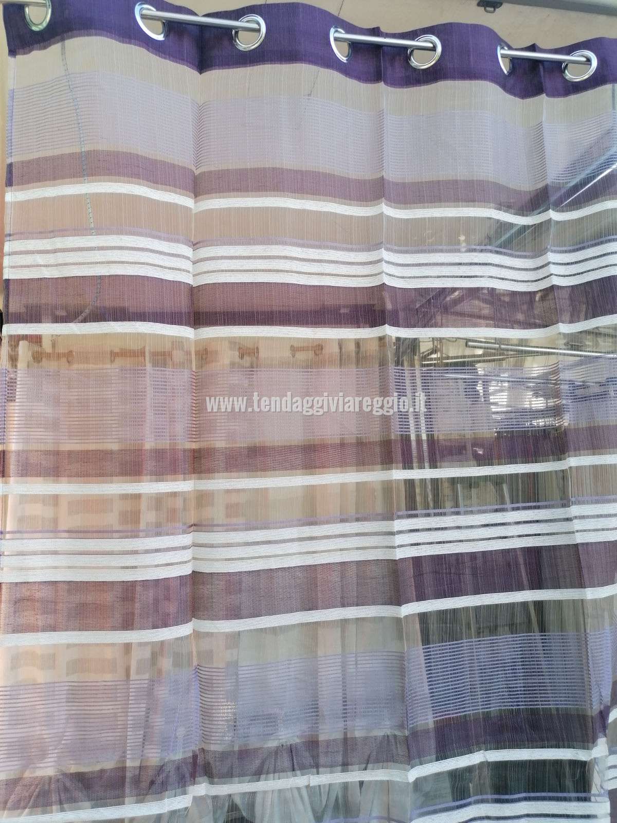 Tenda confezionata con anelli OSLO color viola