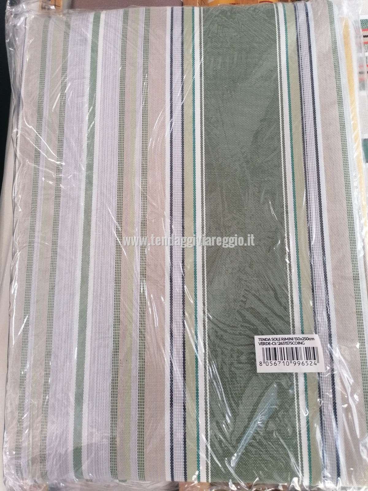 Tenda da sole confezionata modello RIMINI righe miste misura per porta