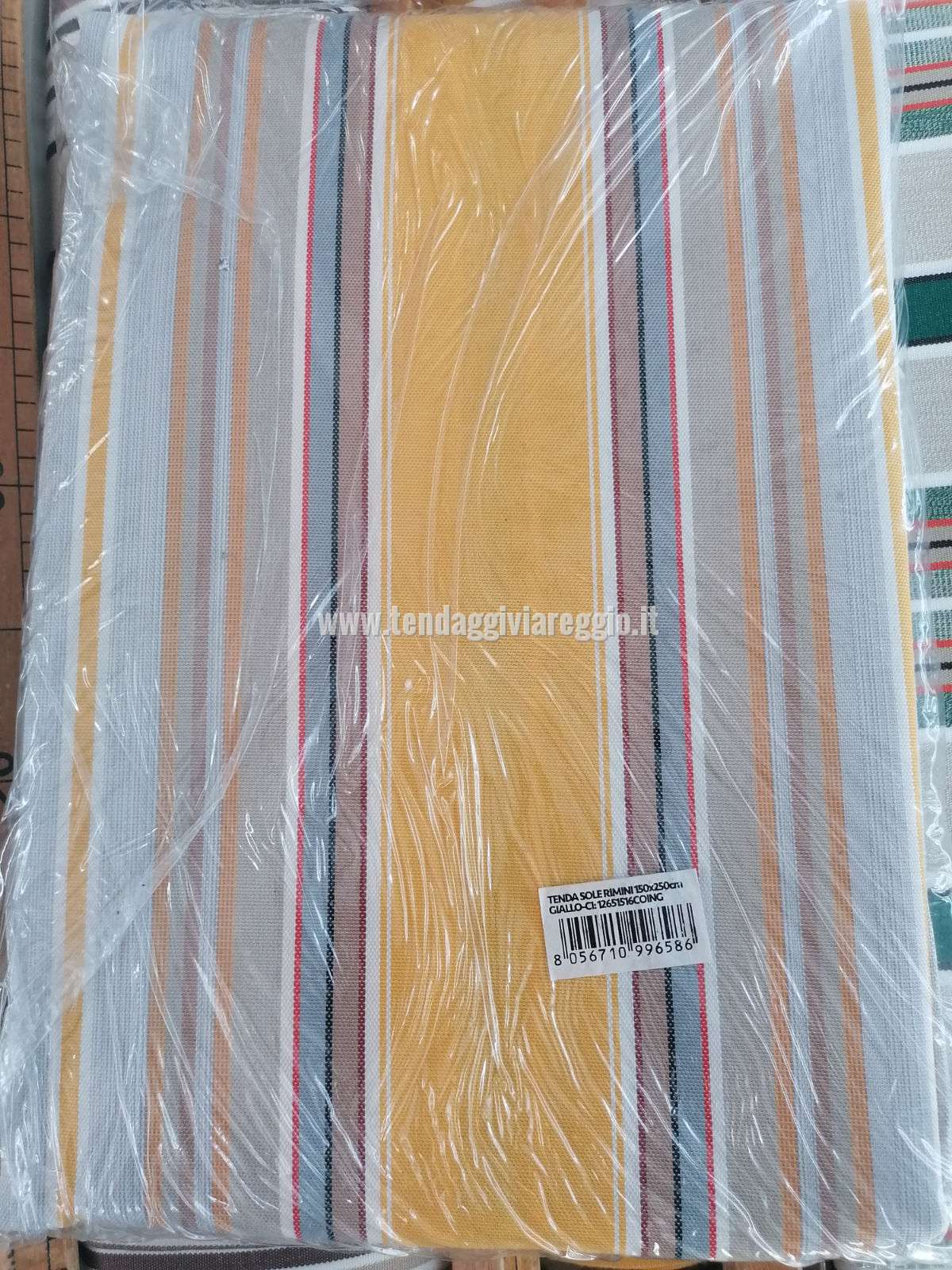 Tenda da sole confezionata modello RIMINI righe miste misura per porta