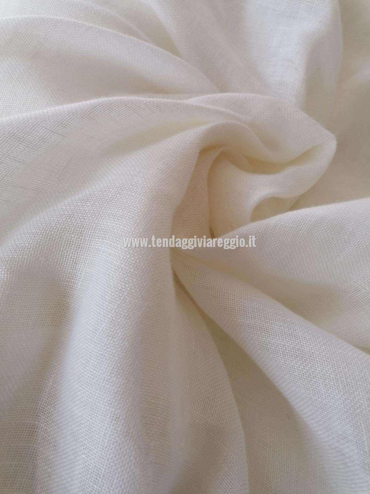 Tenda in PURO LINO 100% made in Italy color avorio