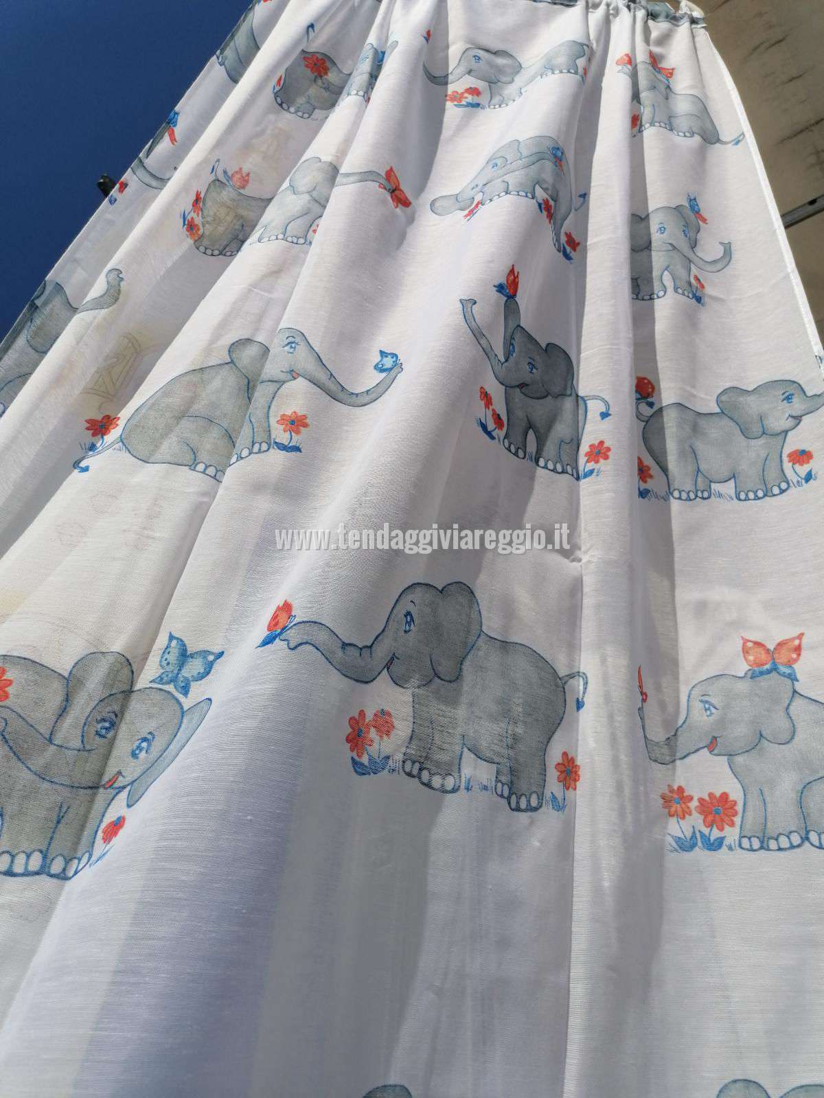 Tendine a vetro per camerette da bambini ELEFANTI