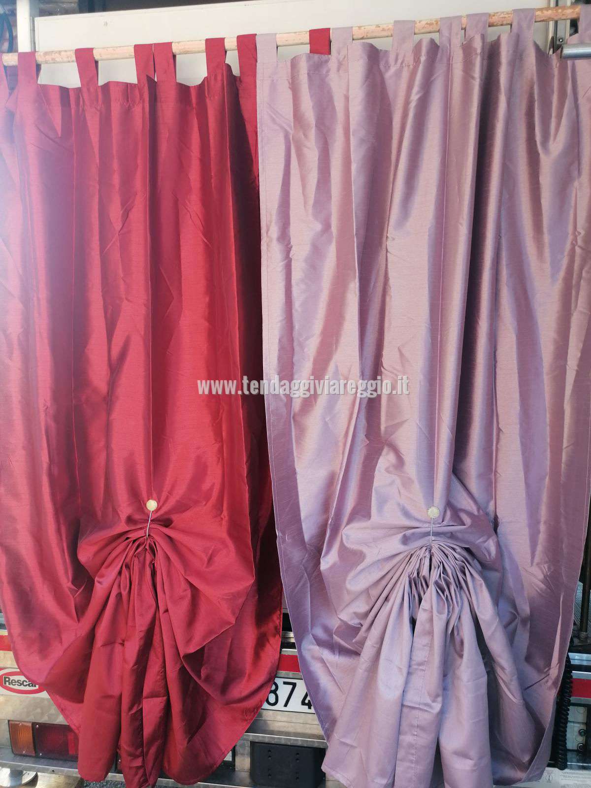 Tenda confezionata con bretelle SHANTUNG