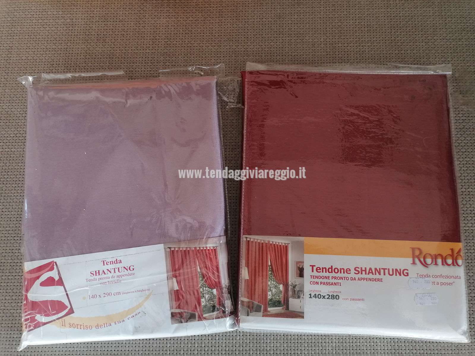 Tenda confezionata con bretelle SHANTUNG