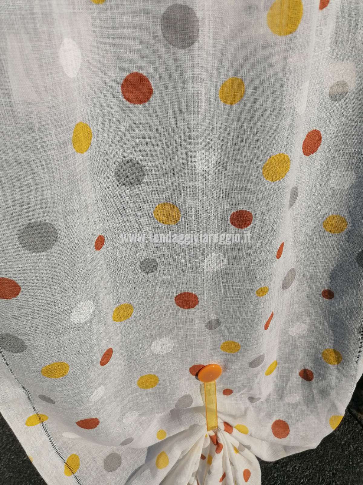 Tendina a vetro MIA POIS GIALLO per finestra e porta