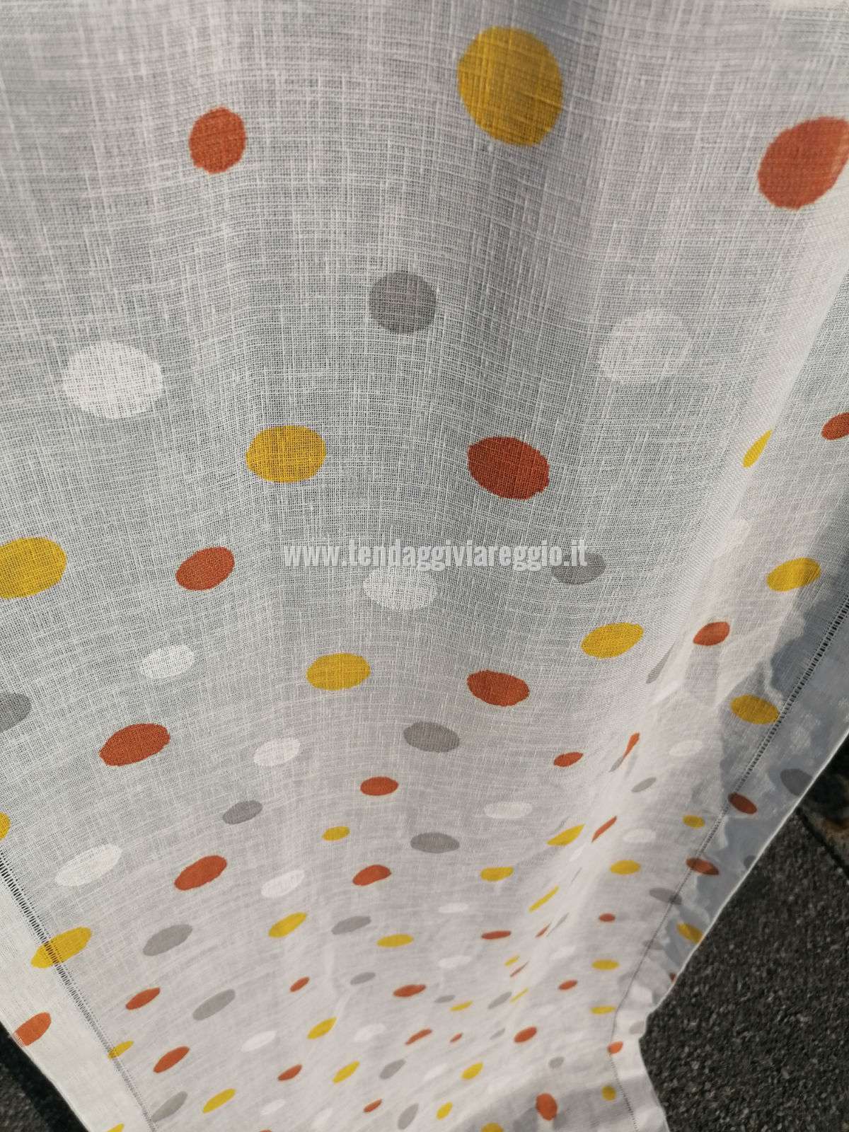 Tendina a vetro MIA POIS GIALLO per finestra e porta