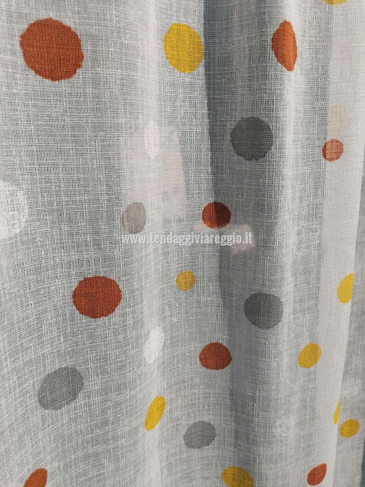 Tendina a vetro MIA POIS GIALLO per finestra e porta