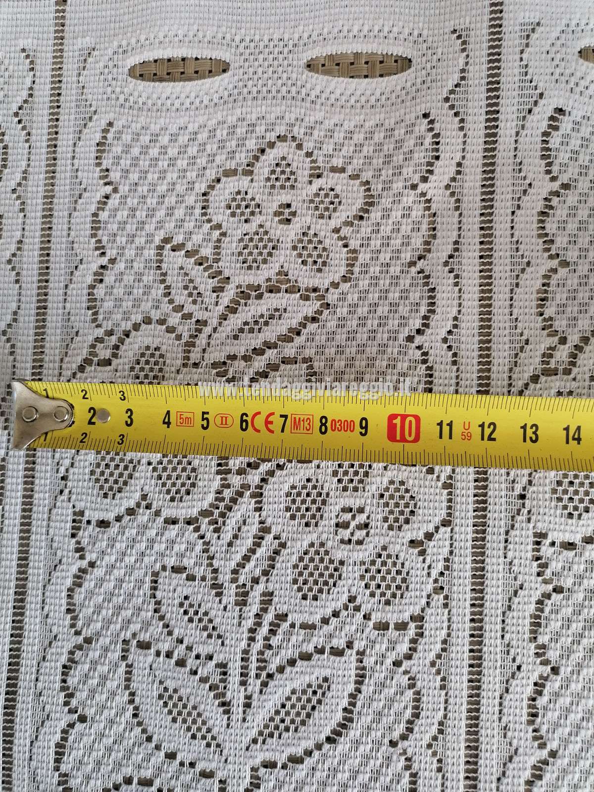 Tendina tirolese traforata MARGHERITA colore bianco