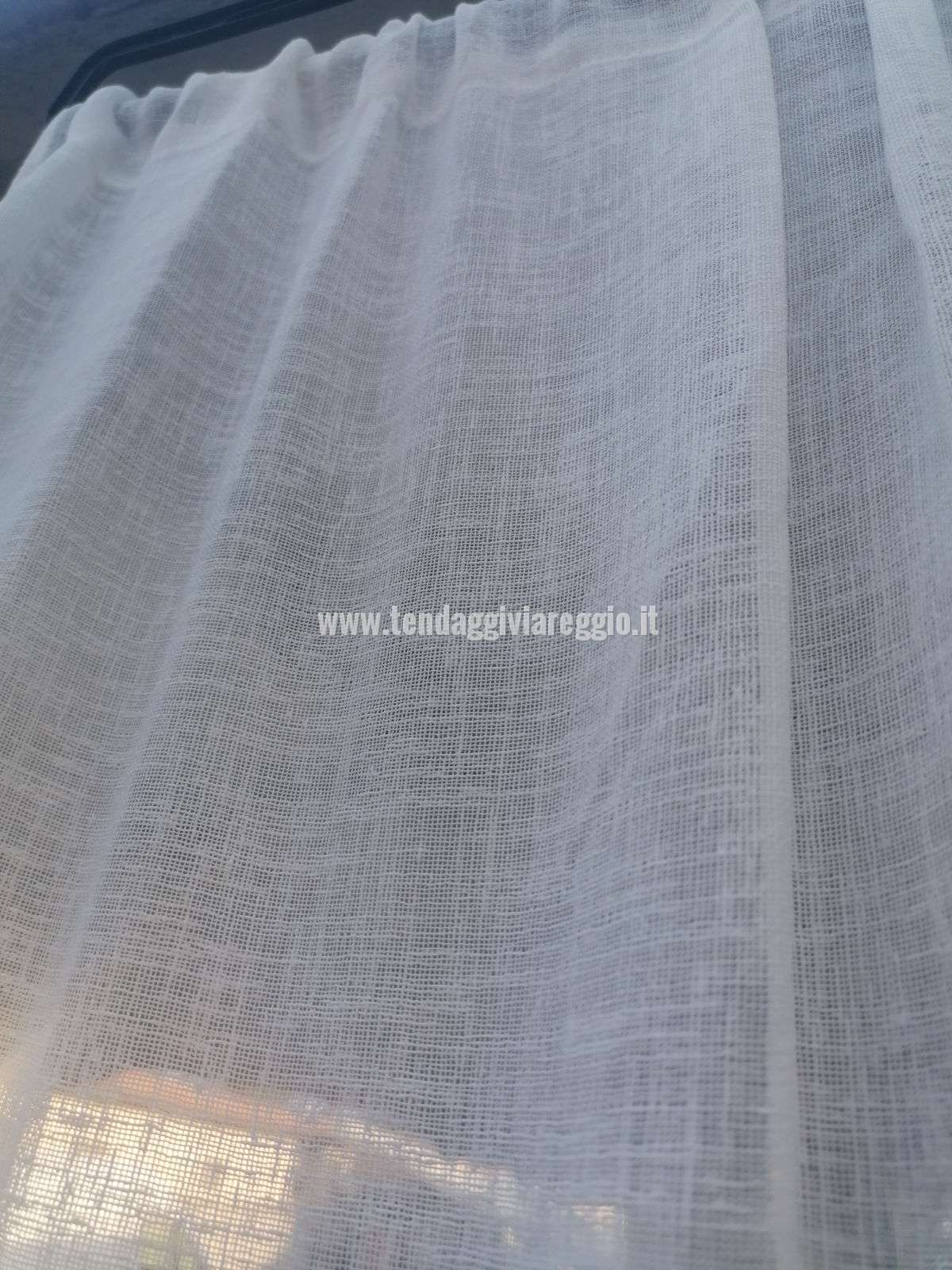 Tendina confezionata CAMILLA in tessuto ASYA UNITO color naturale e tortora
