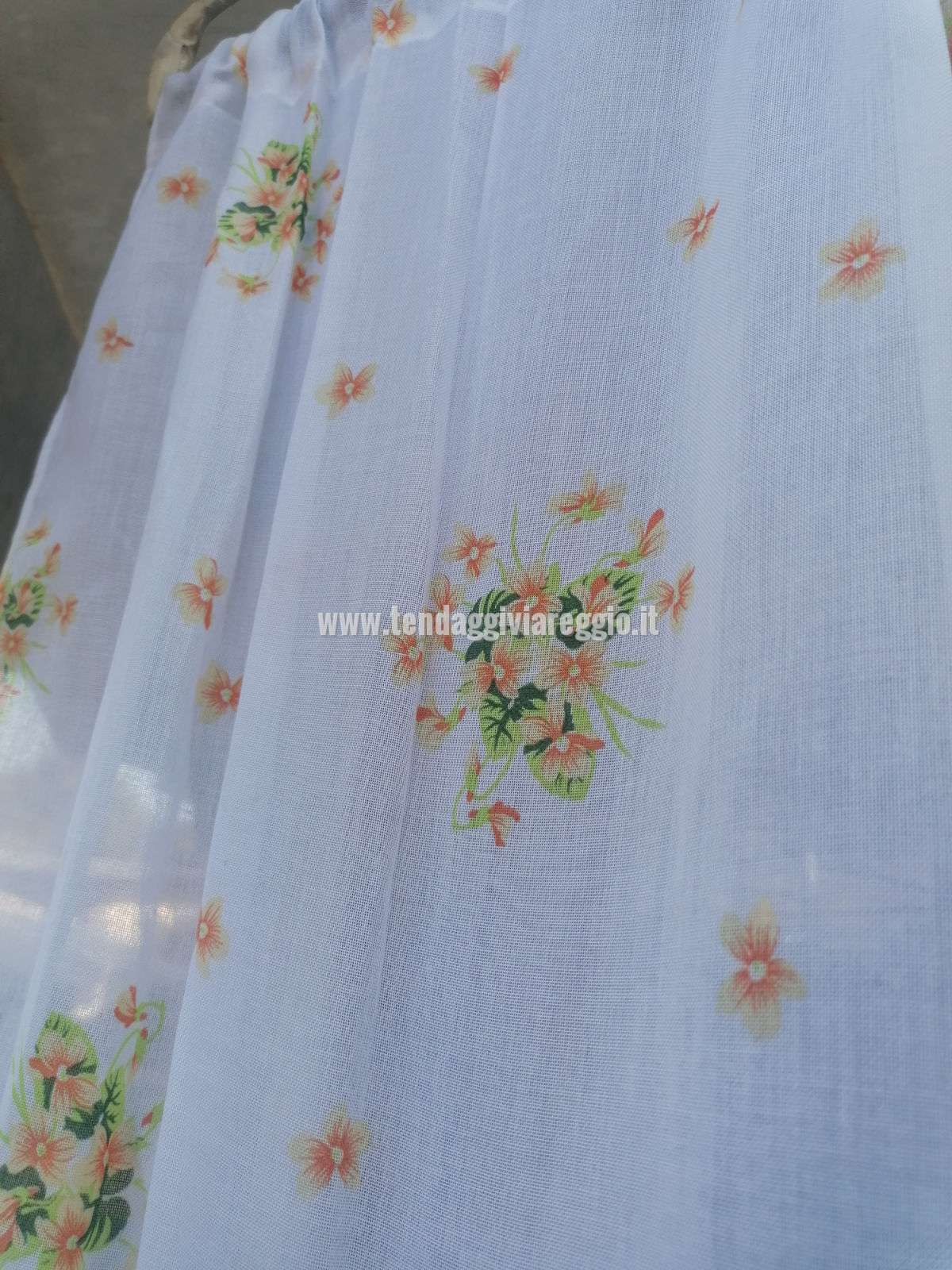 Tendina a vetro confezionata FLOWERS GIALLI made in Italy