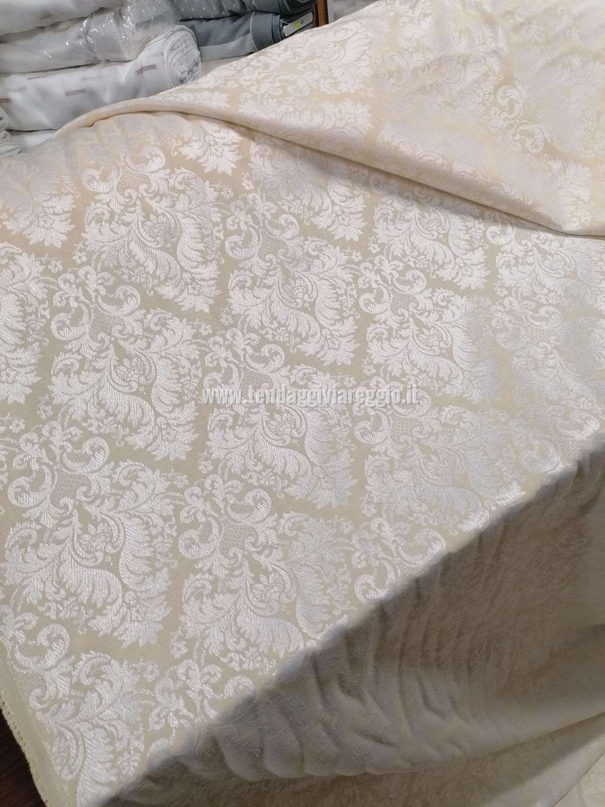 Tessuto tappezzeria DONATELLO color CREMA cm 280