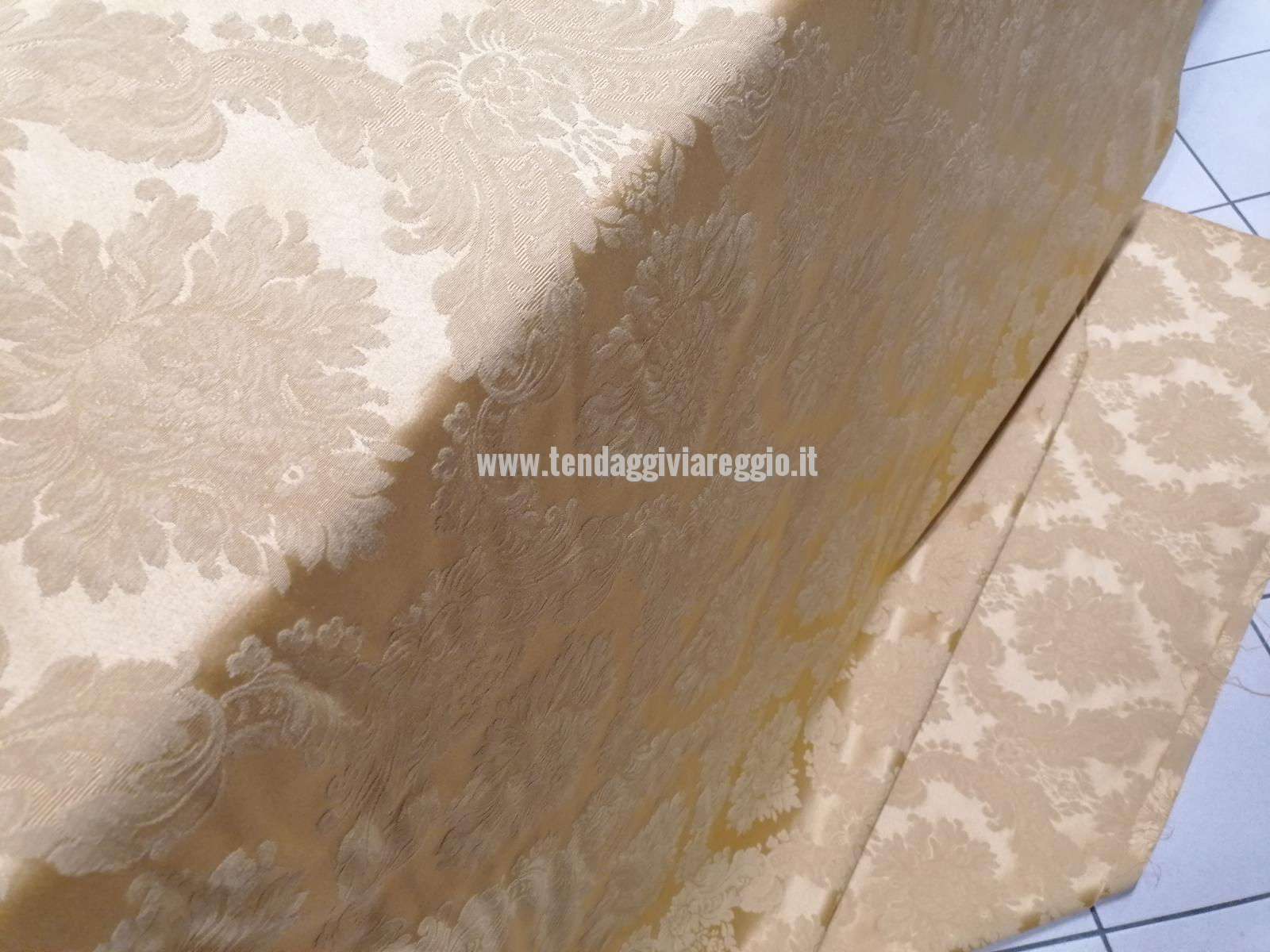 Tessuto tappezzeria DAMASCATO IMPERIALE color ORO cm 280