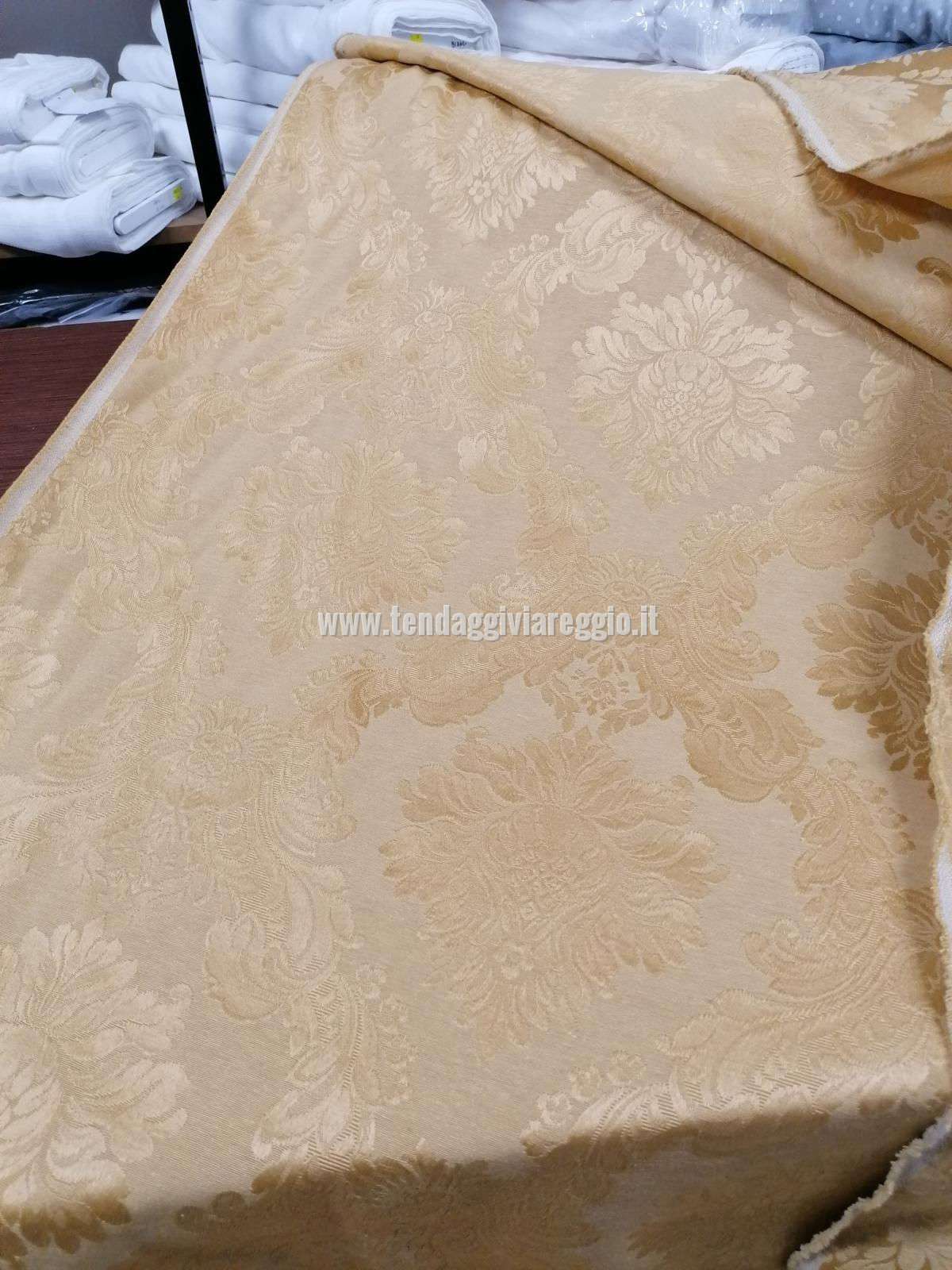 Tessuto tappezzeria DAMASCATO IMPERIALE color ORO cm 280