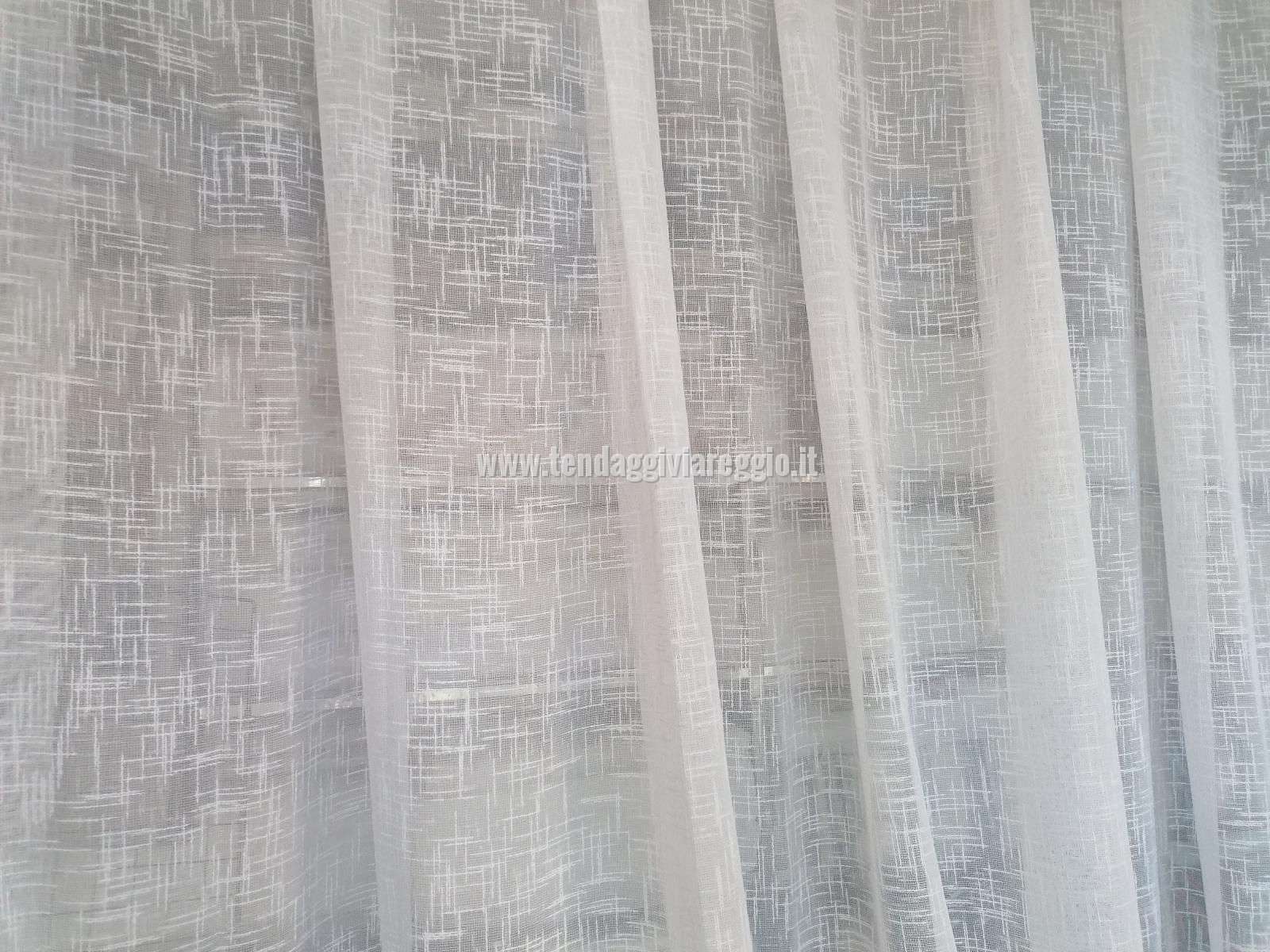 Tenda BOUCLE' BIANCO in altezza 300 cm piombato made in Italy