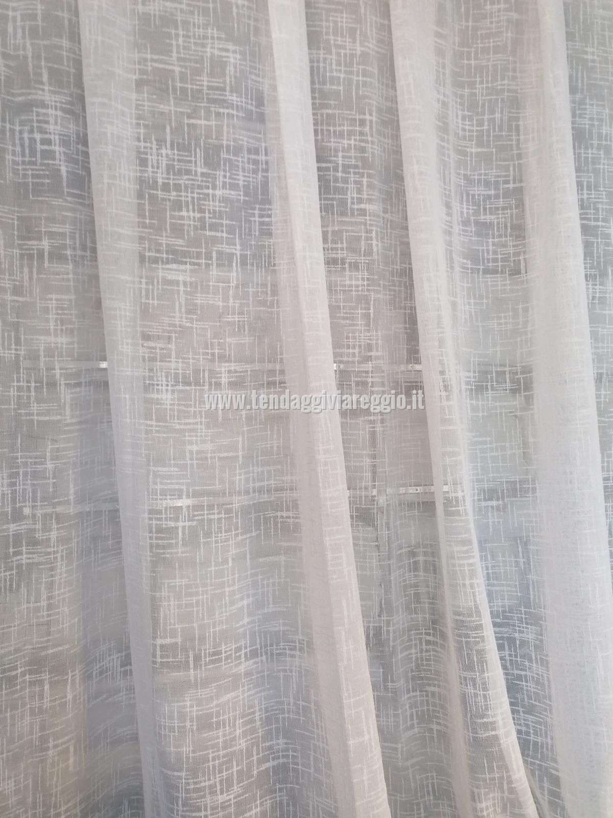 Tenda BOUCLE' BIANCO in altezza 300 cm piombato made in Italy